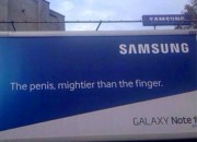 Samsung typo on billboard